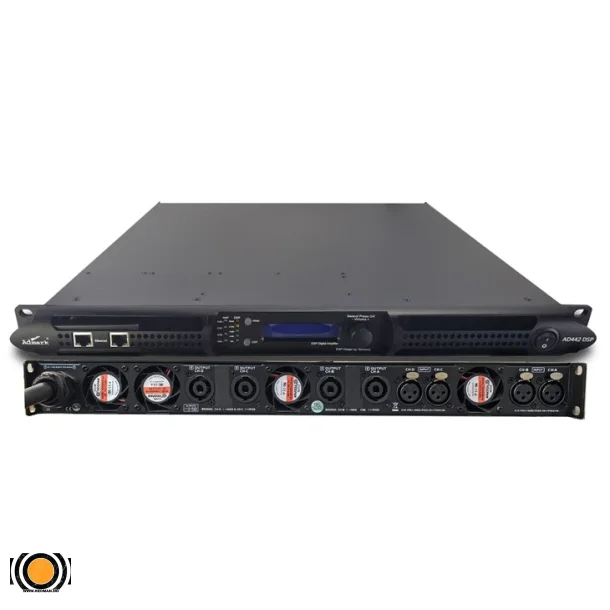 Admark AD420DSP Effektforsterker 4�2000W @ 8&Omega; - Klasse-D med DSP