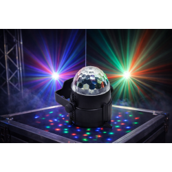 Diskokule LED 3 Farger med fjernkontroll