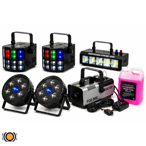 Diskolys Pakke 6 Mellomklasse med Strobe