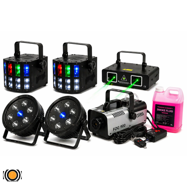 Diskolys Pakke 7 Mellomklasse med Laser