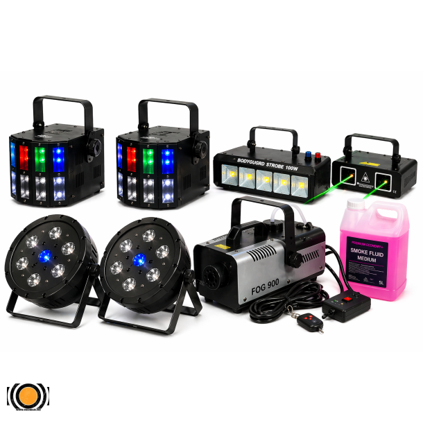 Diskolys Pakke 8 Mellomklasse Komplett