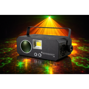 DJ Effektlys 3-i-1 med Gobo, Strobe og Laser