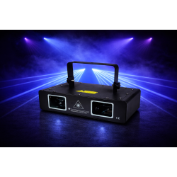 Dobbel Bl� Beam Laser Effektlys for DJ og Fest