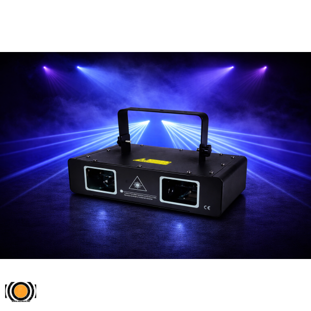 Dobbel Bl� Beam Laser Effektlys for DJ og Fest