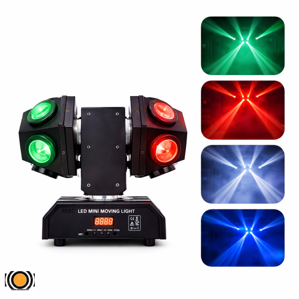 Dobbel Discoball Moving head 2 in 1 LED &amp; Laser