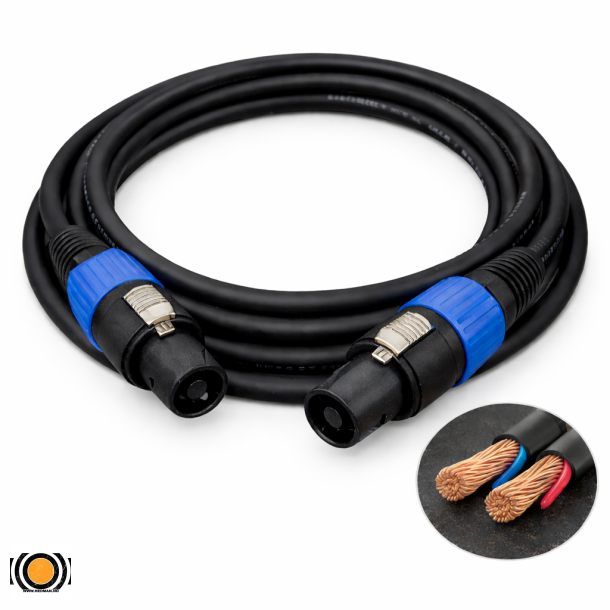H�yttalerkabel Speakon - Speakon 2x2,5mm 15 meter