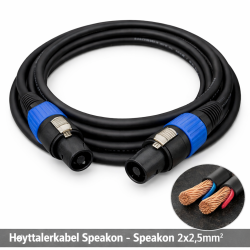 H�yttalerkabel Speakon - Speakon 2x2,5mm 2 meter 