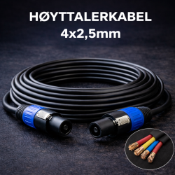 H�yttalerkabel Speakon - Speakon 4x2,5mm 1 meter