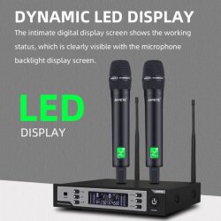 Trdls Mikrofon sett med 2 stk Hndholdt Mikrofoner