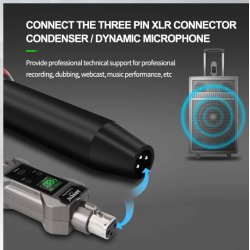 Profesjonell UHF trdls XLR hyttaler senderomformer Digital kablet til trdls mikrofon sender
