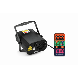Laser Stjerne RGB 30 Figurer 300mW + 3W Bl� LED + fjernkontroll
