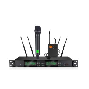 Tr�dl�s Mikrofon sett med 1 stk H�ndholdt&1 stk Bodypack Mikrofon