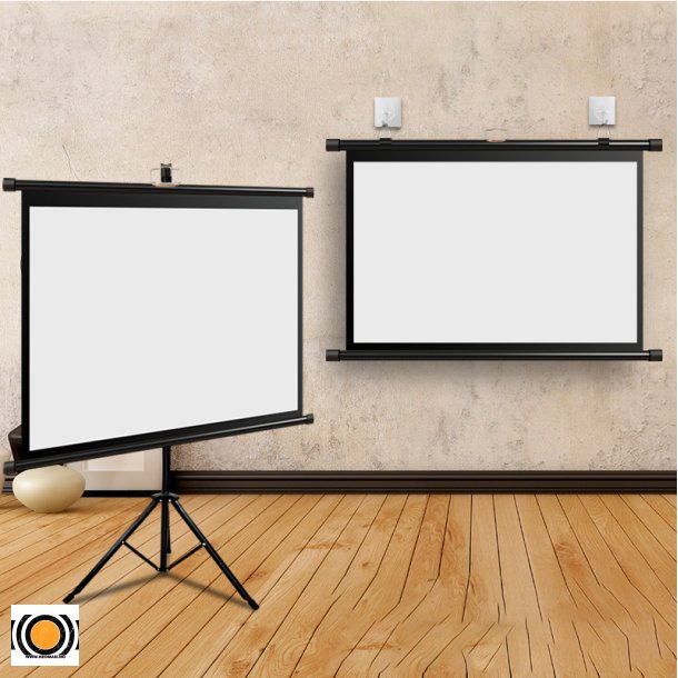Projektorlerret 100" (16:9) med Stativ