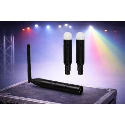 Tr�dl�s DMX Sett: 1 stk Sender 2 stk Mottakere