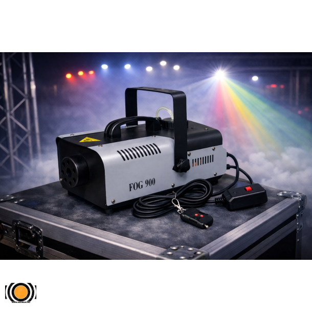 R�ykmaskin 900 W m/Tr�dl�s fjernkontroll og Kabel