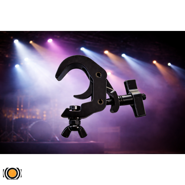 Teaterkrok / Lyskrok 150 kg - Aluminium Clamp for Lys og Truss