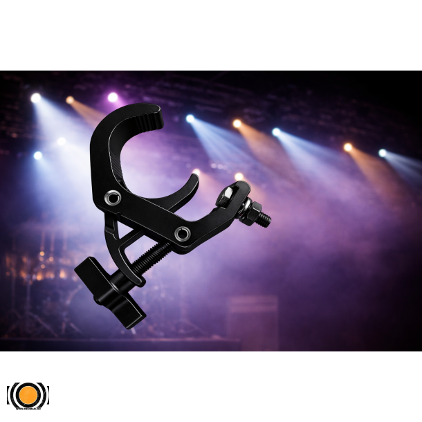 Teaterkrok / Lyskrok 200 kg - Aluminium Clamp for Lys og Truss