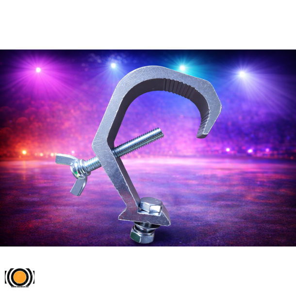 Teaterkrok / Lyskrok 30 kg - Aluminium Clamp for Lys og Truss